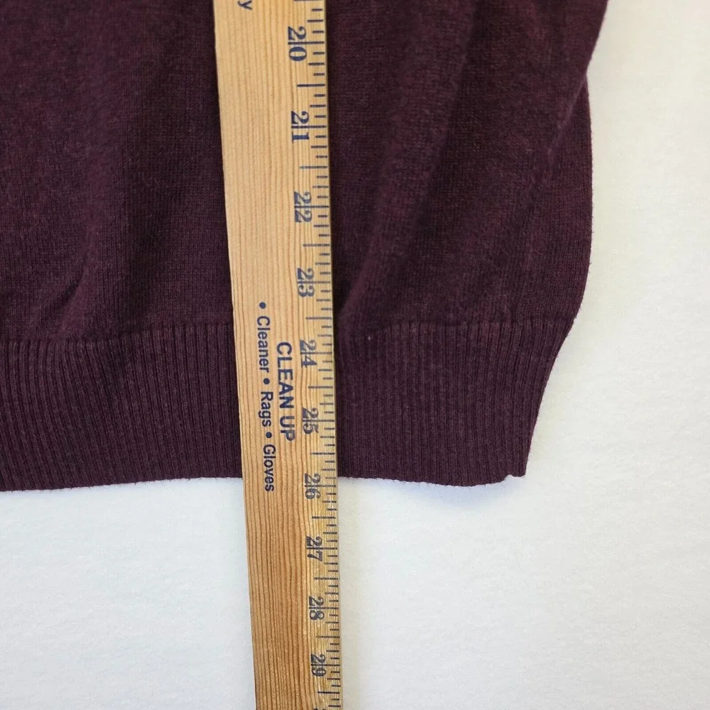 Nautica‎ Sweater Mens M Purple V Neck Knit Preppy Academia Business Work Formal